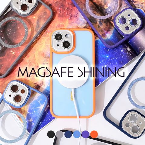 Zastitna maska (futrola) Magsafe shining - iPhone 13 svetlo plava.