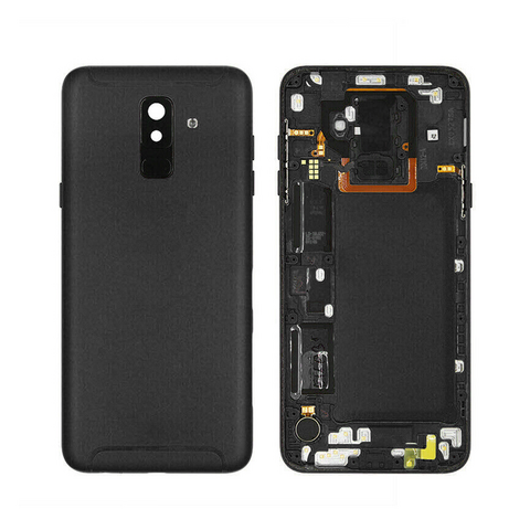 Oklop / kuciste - Samsung A605/Galaxy A6 Plus 2018 crni+Senzor otiska prsta SPO SH.