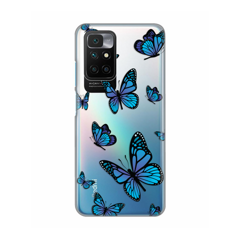 Zastitna ultra tanka (skin) maska / futrola PRINT - Xiaomi Redmi 10/Redmi 10 Prime Blue butterfly.