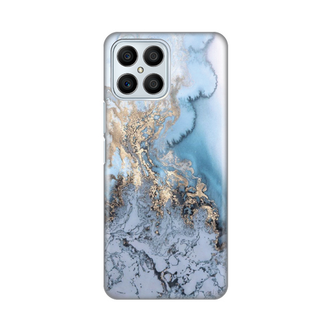 Zastitna silikonska maska (futrola) PRINT - Huawei Honor X8 Blue Gold Marble.