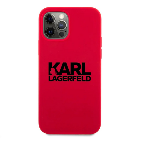 Zastitna maska (futrola) Karl Lagerfeld Hc Silicone Stack Logo - iPhone 12/12 Pro 6.1 crvena (KLHCP12MSLKLRE).