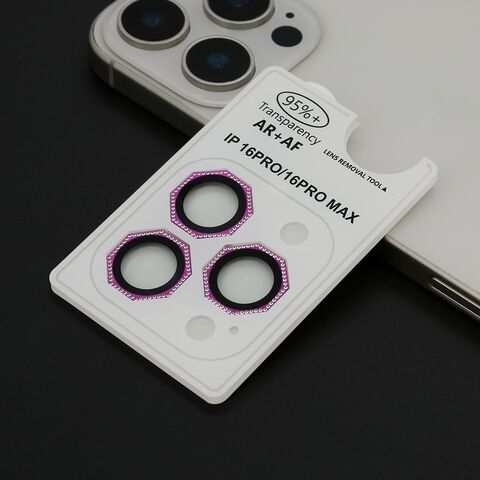 stita - kameru OCTAGON DIAMOND iPhone 16 Pro (6.3)/16 Pro Max (6.9) crvena (MS).