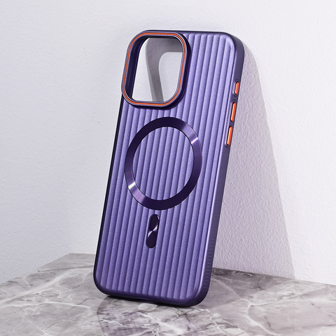 Zastitna maska (futrola) Magsafe Stripe - iPhone 15 Pro Max 6.7 ljubicasta.