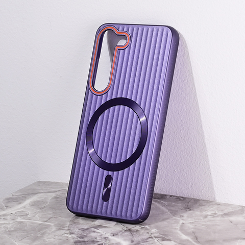 Zastitna maska (futrola) Magsafe Stripe - Samsung S911B Galaxy S23 ljubicasta.