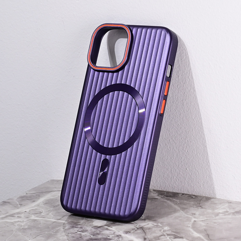 Zastitna maska (futrola) Magsafe Stripe - iPhone 15 6.1 ljubicasta.