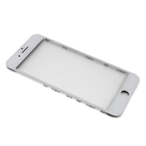 Staklo touchscreen-a - Iphone 7 Plus + okvir + OCA stiker (Crown Quality) beli (white) (MS).