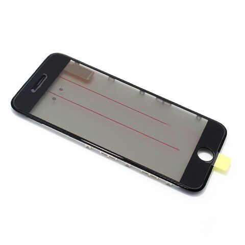 Staklo touchscreen-a - Iphone 6S sa frejmom + oca i polaroid crni ORG (MS).