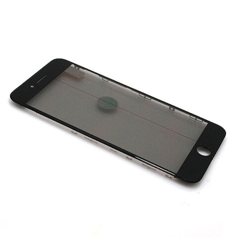 Staklo touchscreen-a - Iphone 8 Plus sa frejmom + oca I polaroid crni ORG (MS).