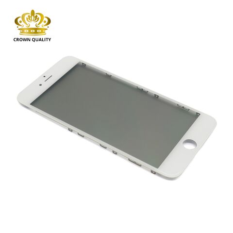 Staklo touchscreen-a - Iphone 7 Plus + okvir + OCA stiker + polaroid ORG (Crown Quality) beli (white) (MS).