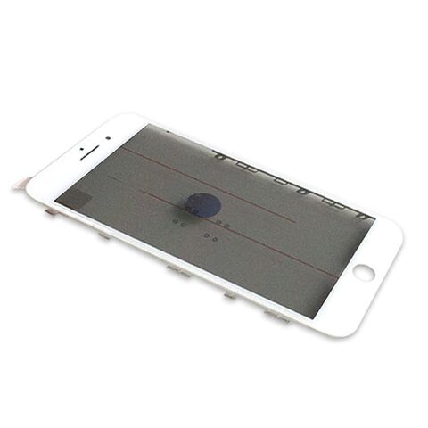 Staklo touchscreen-a - Iphone 8 Plus sa frejmom + oca I polaroid beli (white) ORG (MS).