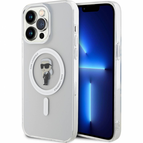 Zastitna maska (futrola) Karl Lagerfeld Hc Magsafe IML Ikonik - iPhone 15 Pro Max 6.7 Transparent (KLHMP15XHFCKNOT).