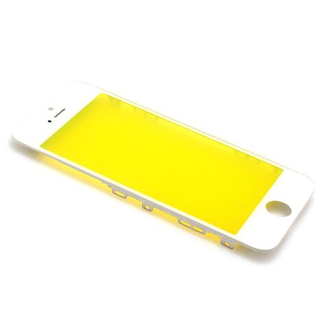 Staklo touchscreen-a - Iphone 5S sa frejmom beli (white) (MS).