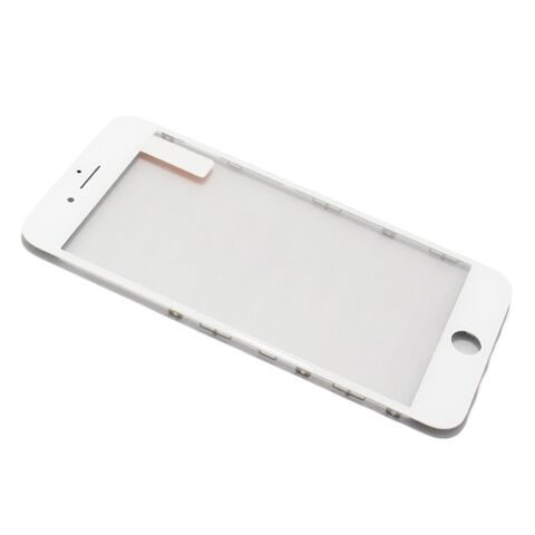 Staklo touchscreen-a - Iphone 8 Plus sa frejmom + oca beli (white) (MS).