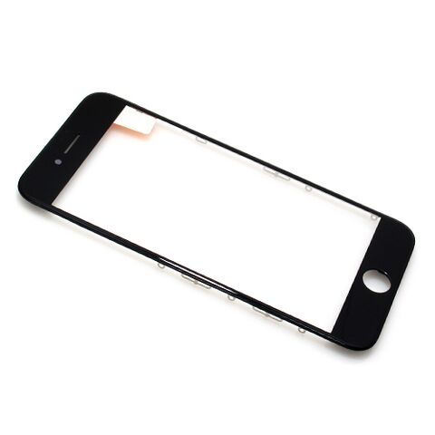 Staklo touchscreen-a - iPhone 8/SE (2020) sa frejmom + oca crni (MS).