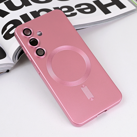 Zastitna maska (futrola) Magsafe Chrome - Samsung S921B Galaxy S24 roze.