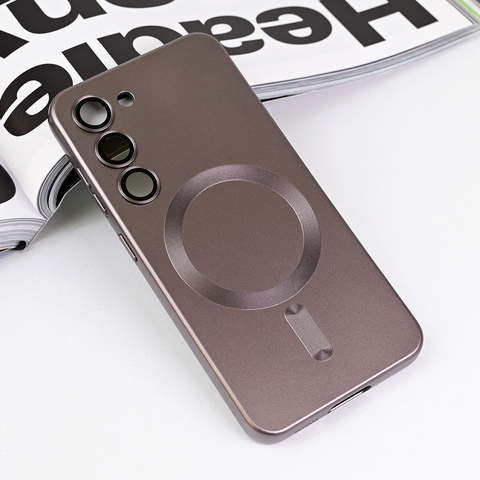 Zastitna maska (futrola) Magsafe Chrome - Samsung S911B Galaxy S23 5G siva.