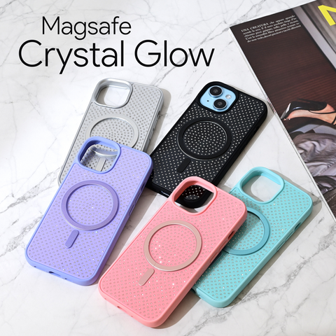 Zastitna maska (futrola) - Magsafe Crystal Glow iPhone 15 crna.