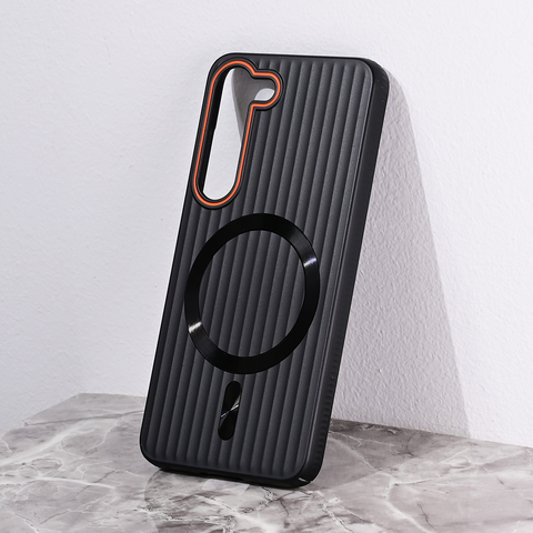 Zastitna maska (futrola) Magsafe Stripe - Samsung S911B Galaxy S23 crna.