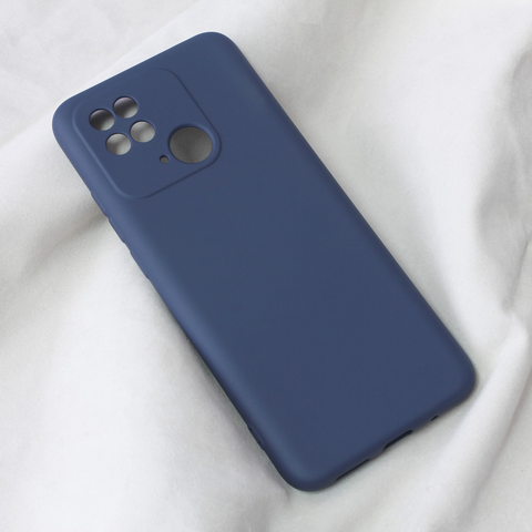 Zastitna maska (futrola) Teracell Soft Velvet - Xiaomi Redmi 10C tamno plava.