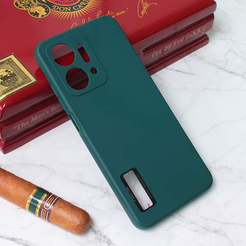 Zastitna maska (futrola) Soft Silicone - Huawei Honor X7a zelena.