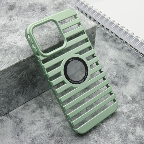 Zastitna maska (futrola) LINES LOGO CUT - iPhone 14 Pro Max (6.7) mint (MS).