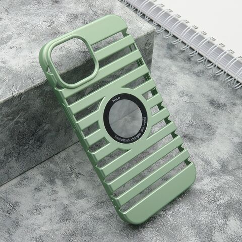 Zastitna maska (futrola) LINES LOGO CUT - iPhone 14 (6.1) mint (MS).