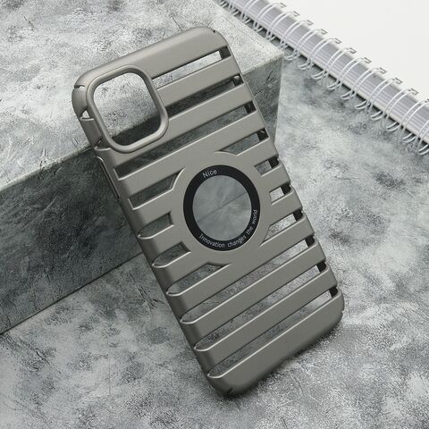 Zastitna maska (futrola) LINES LOGO CUT - iPhone 11 (6.1) siva (MS).