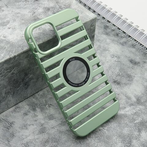 Zastitna maska (futrola) LINES LOGO CUT - Iphone 12/12 Pro (6.1) mint (MS).