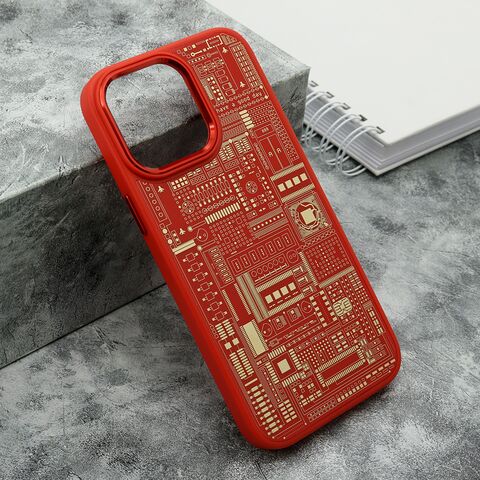 Zastitna maska (futrola) MACHINERY - iPhone 14 Pro Max (6.1) crvena (MS).
