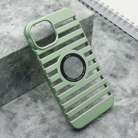 Zastitna maska (futrola) LINES LOGO CUT - iPhone 13 (6.1) mint (MS).