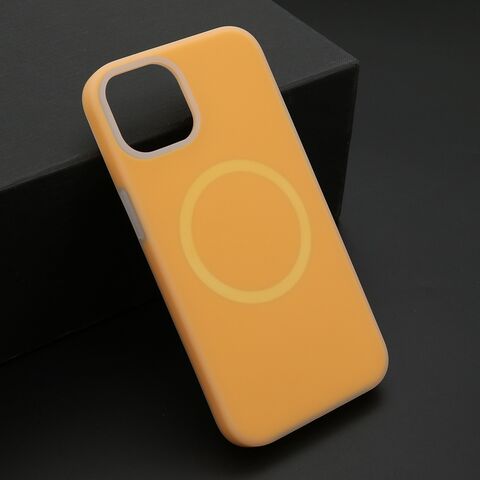 Zastitna maska (futrola) PASTEL COLOR MagSafe - iPhone 13 (6.1) narandsta (MS).