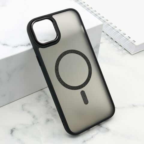 Zastitna maska (futrola) SHINING MAGSAFE - iPhone 15 Plus crna (MS).