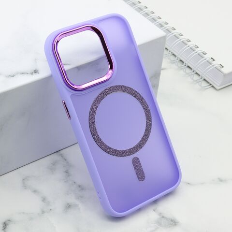 Zastitna maska (futrola) SHINING MAGSAFE - iPhone 15 Pro (6.1) ljubicasta (MS).