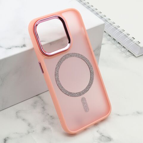 Zastitna maska (futrola) SHINING MAGSAFE - iPhone 15 Pro (6.1) roze (MS).