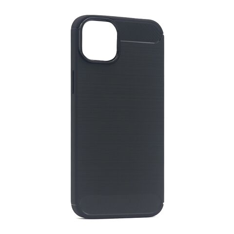 Zastitna silikonska maska (futrola) BRUSHED - iPhone 14 Plus (6.7) crna (MS).