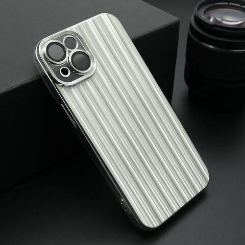 Zastitna maska (futrola) SHINING LINE - iPhone 14 (6.1) srebrna (MS).