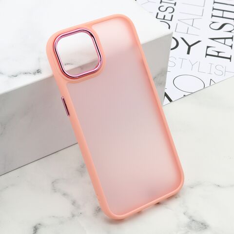 Zastitna maska (futrola) SHINING CAMERA - iPhone 15 roze (MS).