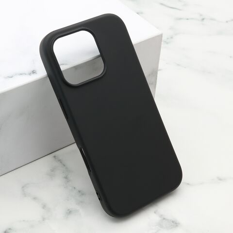 Zastitna maska (futrola) Soft Silicone - iPhone 16 Pro (6.3) crna (MS).