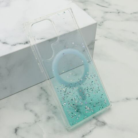 Zastitna maska (futrola) Simple Sparkle MagSafe - Samsung S928 Galaxy S24 Ultra 5G zelena (MS).