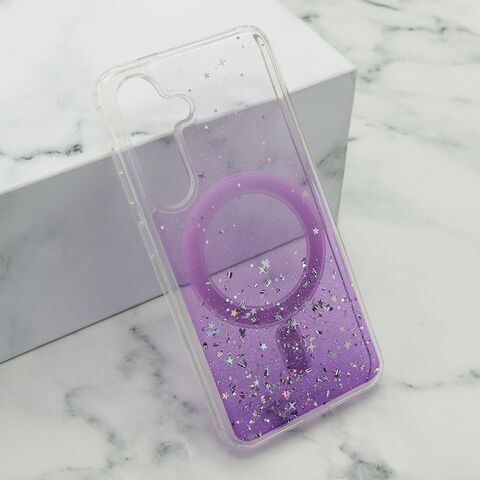 Zastitna maska (futrola) Simple Sparkle MagSafe - Samsung S921 Galaxy S24 5G ljubicasta (MS).