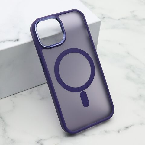 Zastitna maska (futrola) SILKY MAGSAFE - iPhone 15 ljubicasta (MS).