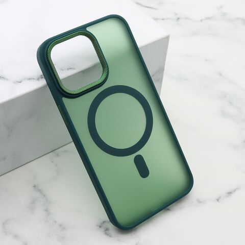 Zastitna maska (futrola) SILKY MAGSAFE II - iPhone 15 Pro Max (6.7) zelena (MS).