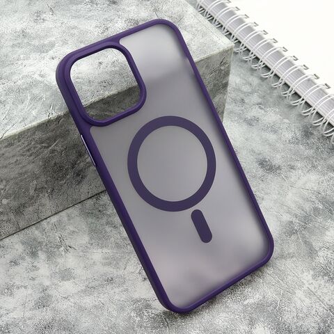 Zastitna maska (futrola) SILKY MAGSAFE mat - iPhone 14 Pro Max (6.7) ljubicasta (MS).