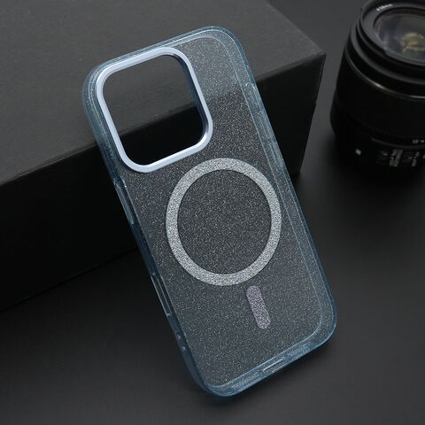 Zastitna maska (futrola) SPARKLING MagSafe - iPhone 16 Pro (6.3) plava (MS).