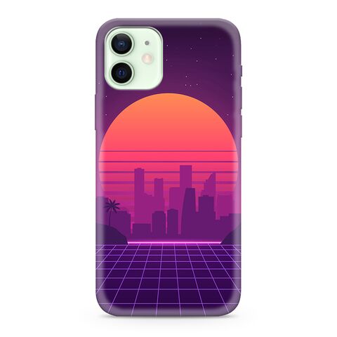 Zastitna ultra tanka (skin) maska / futrola PRINT CLEAR NEON WAVE - iPhone 12/12 Pro (6.1) NW04 (MS).