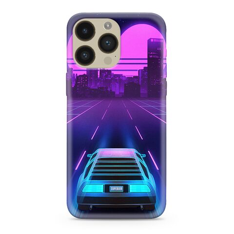 Zastitna ultra tanka (skin) maska / futrola PRINT CLEAR NEON WAVE - iPhone 14 Pro Max (6.7) NW02 (MS).