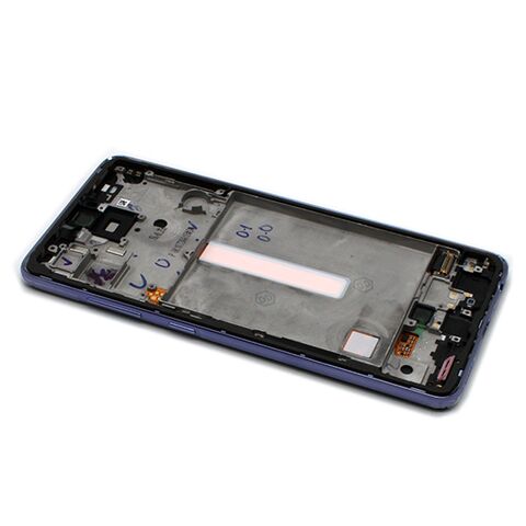 LCD displej (ekran) - Samsung A525/A526 Galaxy A52/A52 5G + Touch screen + okvir violet Full ORG EU (MS).