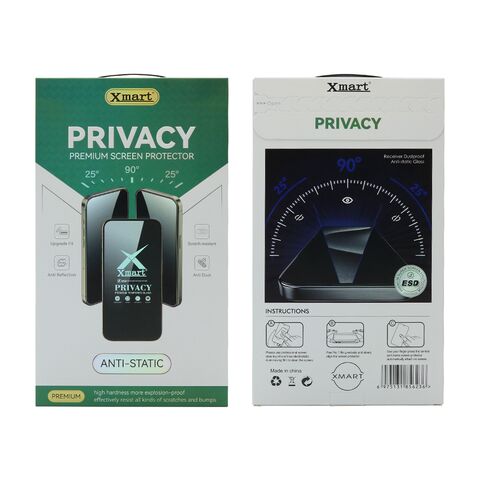 Staklena folija (zastitno kaljeno staklo) za ekran X mart 9D PRIVACY - iPhone 16 Pro Max (6.9) (MS).