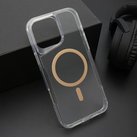Zastitna maska (futrola) AURA MagSafe - iPhone 16 Pro Max (6.9) zlatna (MS).
