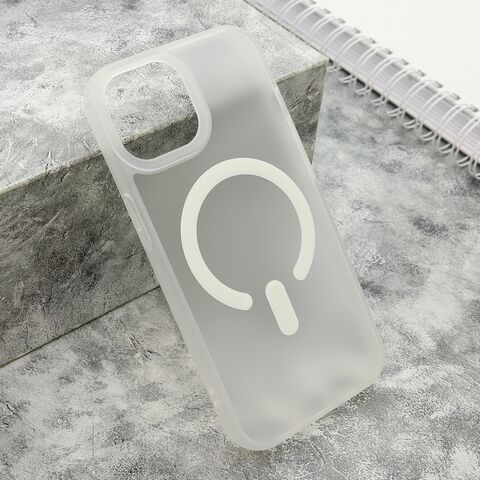 Zastitna maska (futrola) BLURRY MagSafe - iPhone 15 bela (MS).